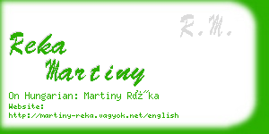 reka martiny business card